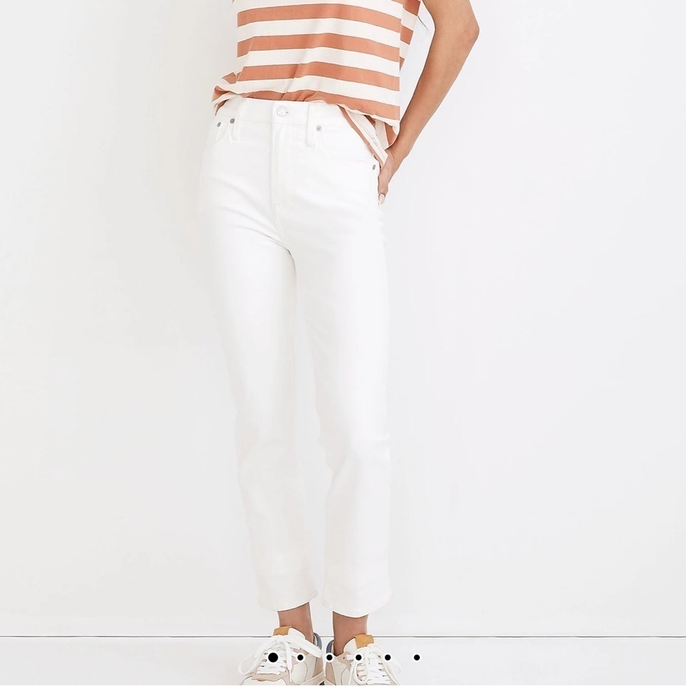 Madewell The Curvy Perfect Vintage Jean in Tile White Size 28 nwt